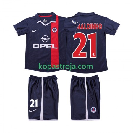 Billiga Fotbollströjor AC Milan RONALDINHO 21 2001 Retro Barn Hemma tröja 2002 Kortärmad